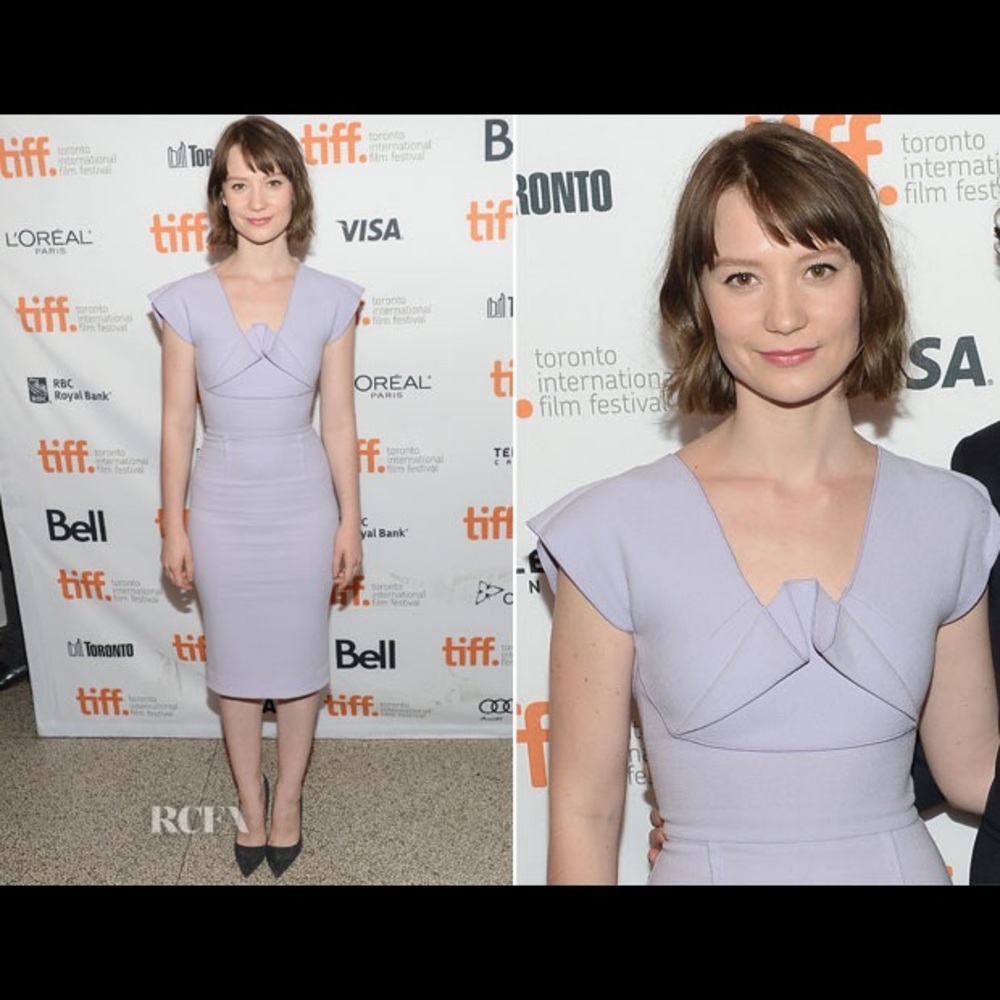 Roland Mouret Lilac Sleeveless Dress ASO Mia Wasikowska
